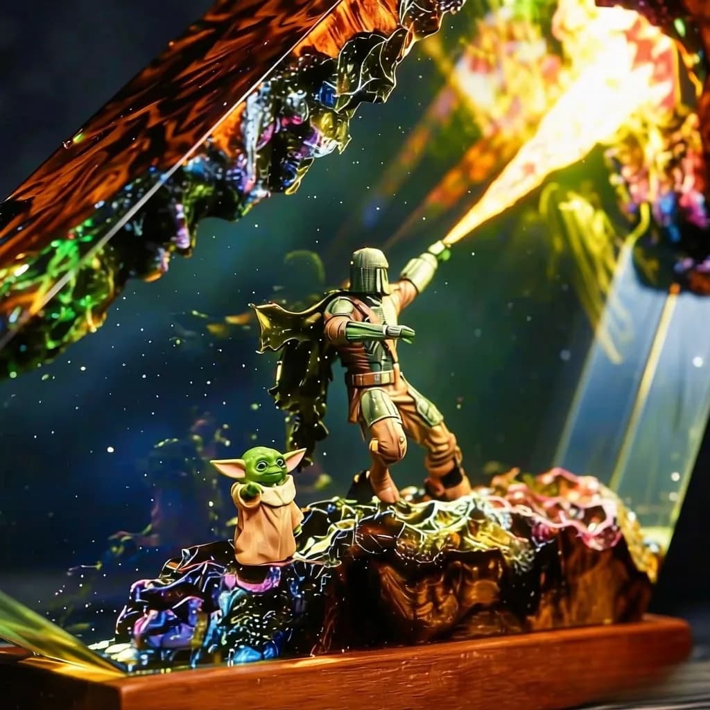Light Wars Resin Lamp